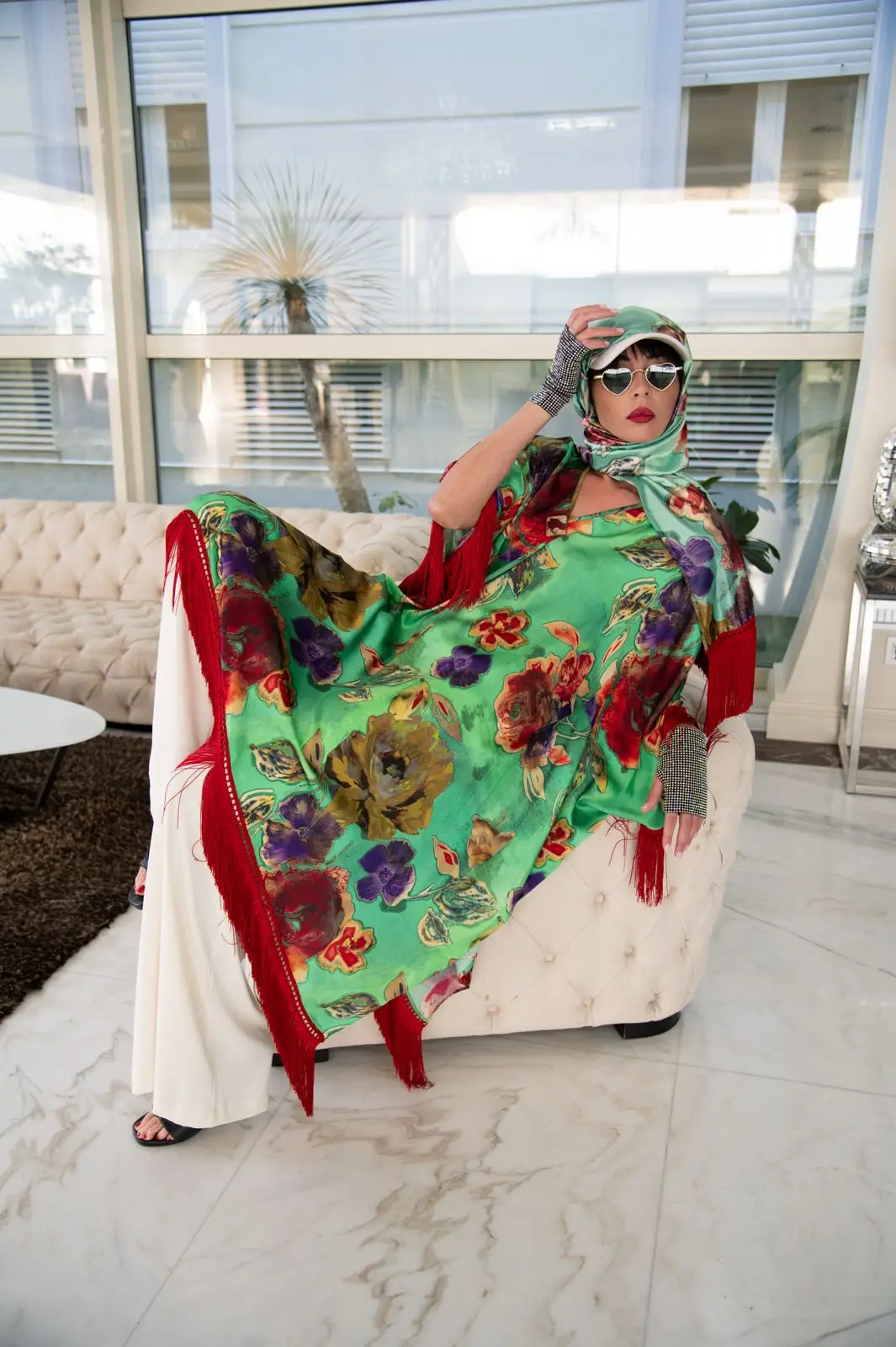 Caftano in seta stampata — Antonella Bravi