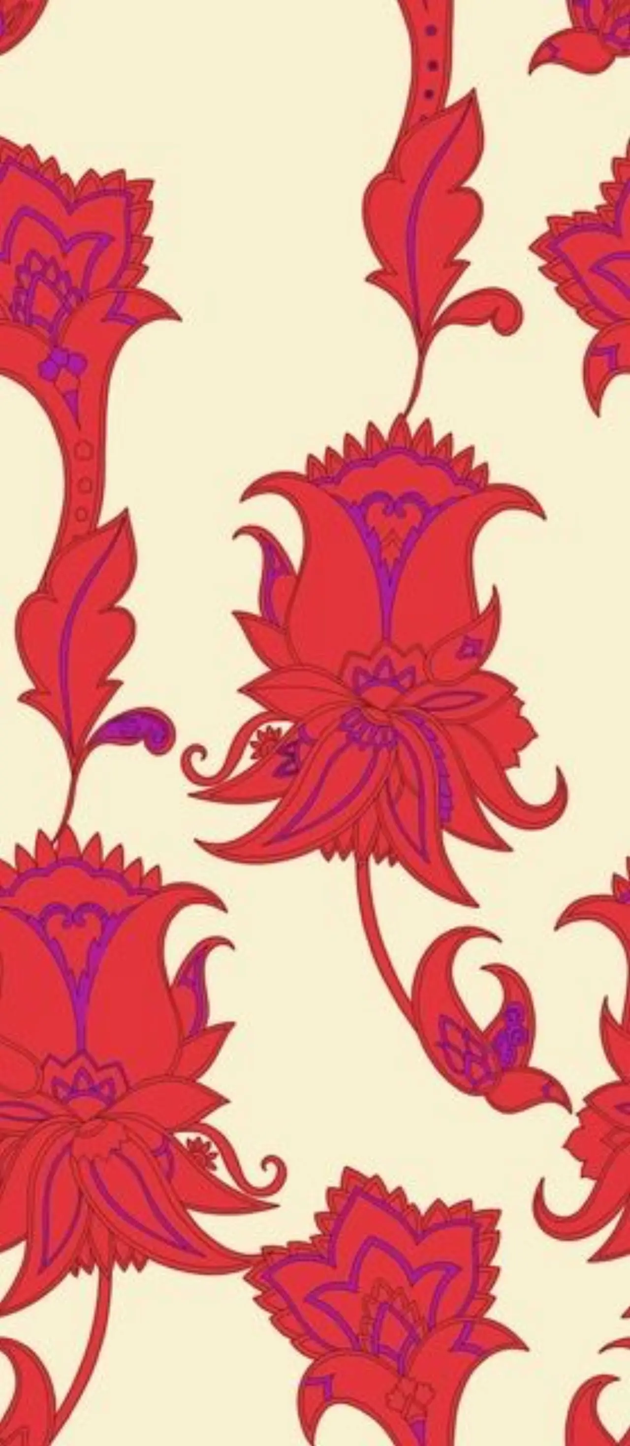 Stampa damascata rosso corallo e viola — Antonella Bravi 2025