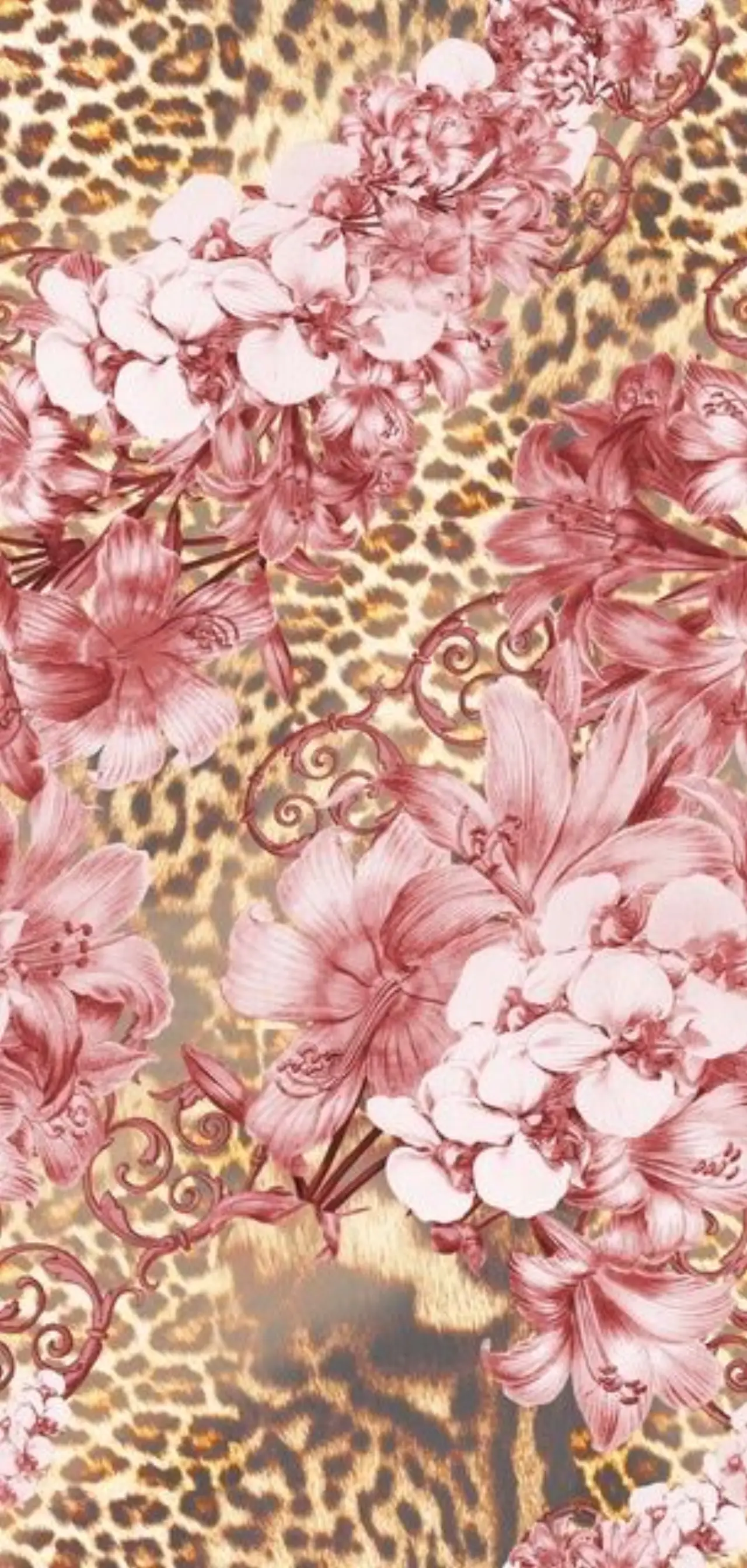 Stampa floreale rosa antico su animalier — Antonella Bravi 2024